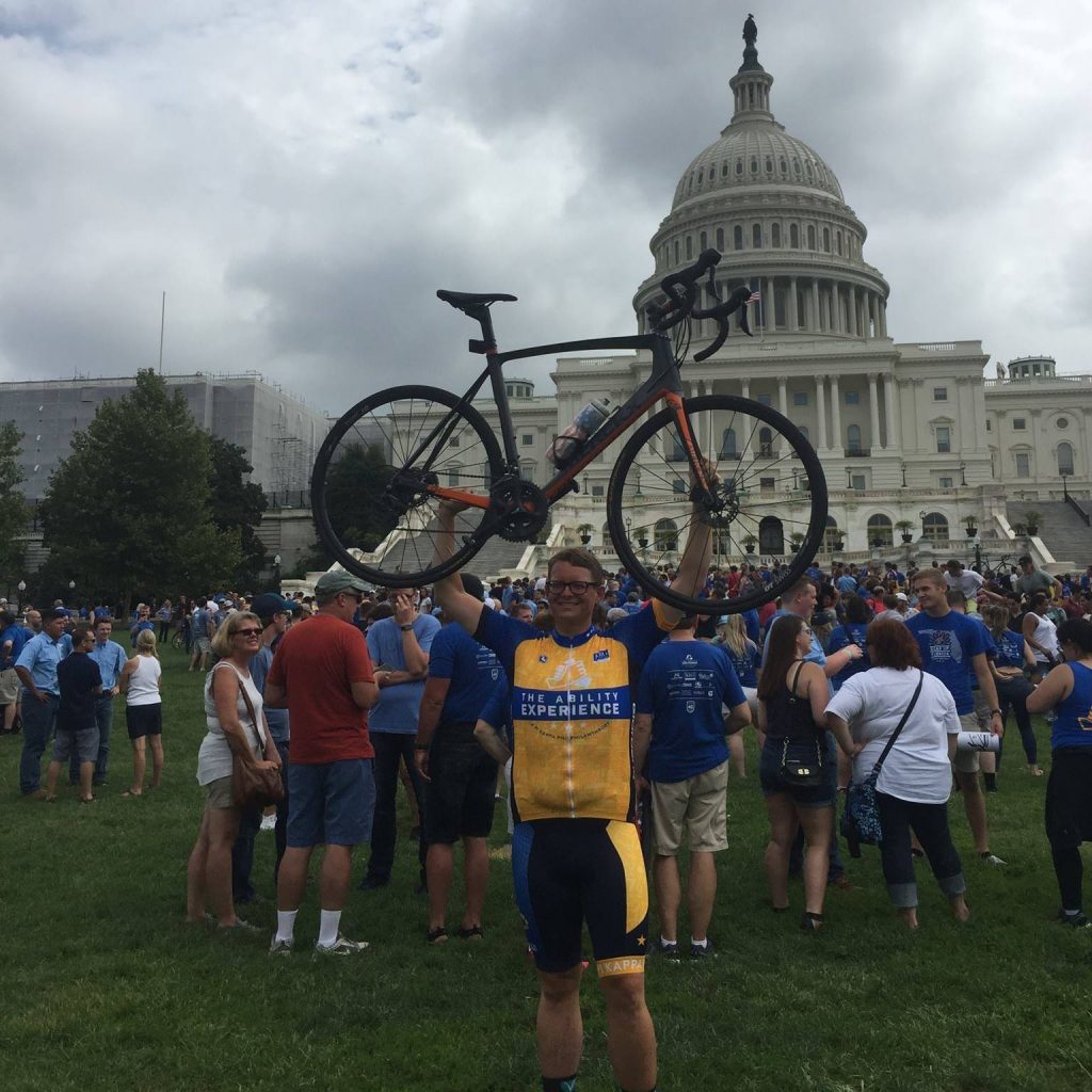 Scott Finney arriving in Washington DC, August 2017
